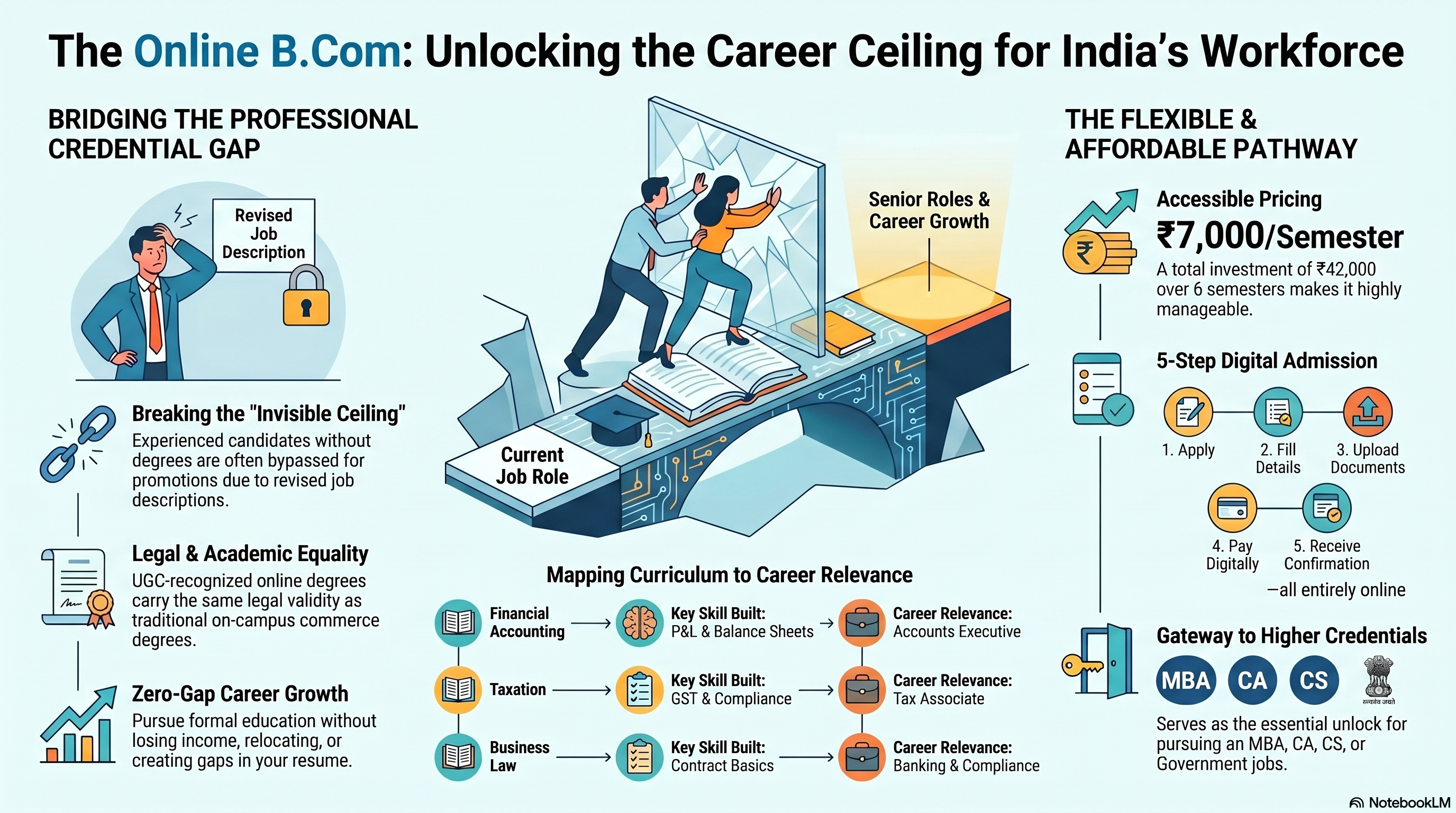 Online B.Com Degree India - Indian Student Studying