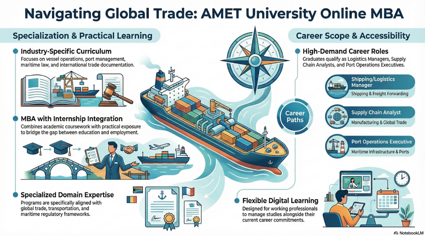 AMET University Online MBA: Courses, Fees, Syllabus & Career Scope